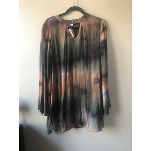 Earth Toned Drape Dress